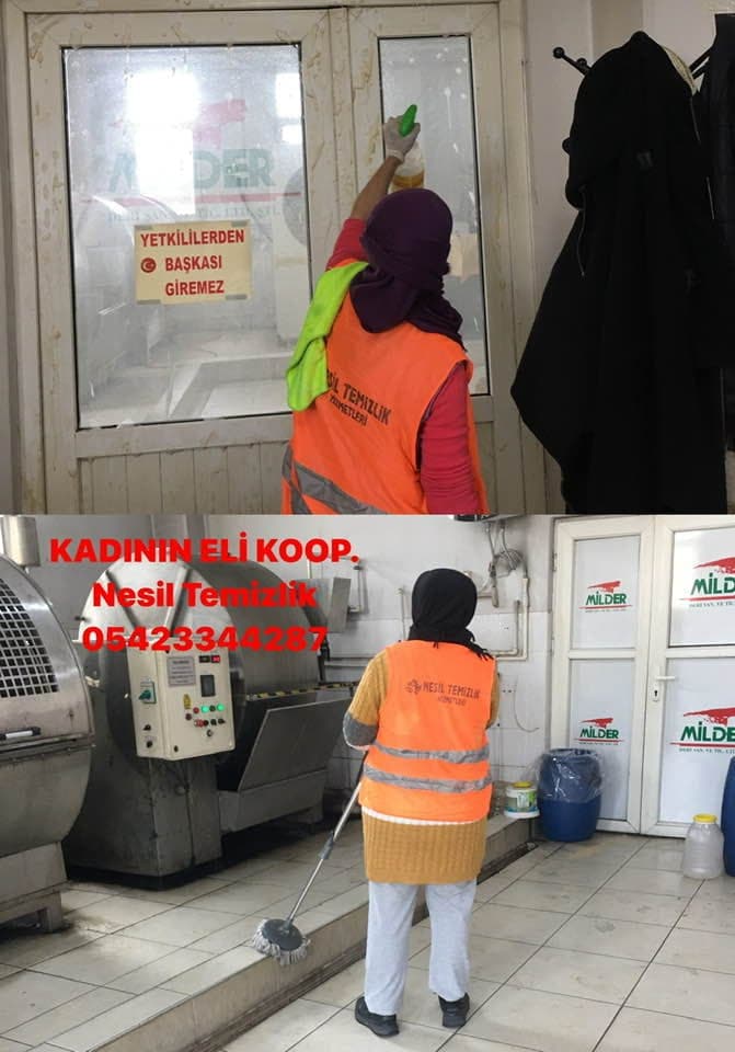 Üretim tesisinde temizlik uygulaması
